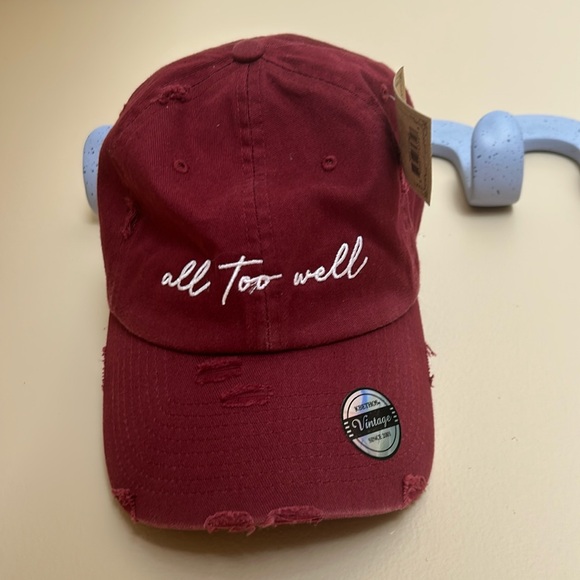 Swiftie All Too Well hat - Maroon NWT - distressed - Picture 1 of 2